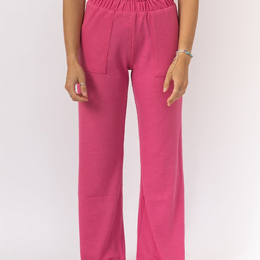 Pink - Waffle Long Pants