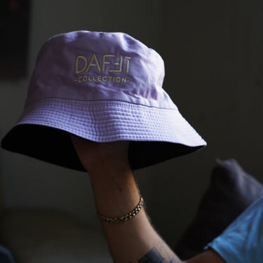 Purple daffi hat