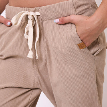 Cream - Corduroy Long Pants